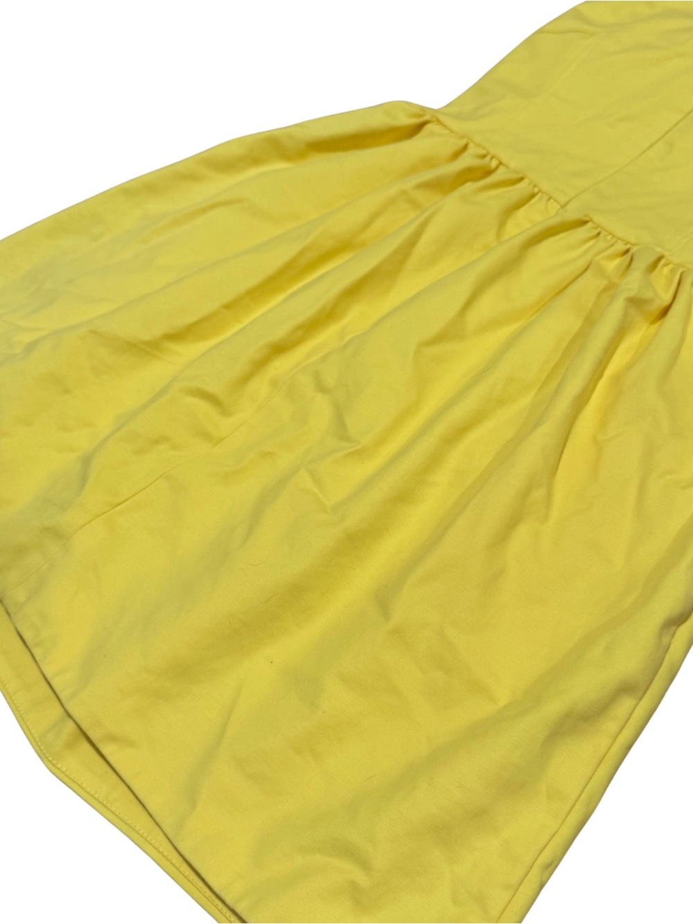French Connection Yellow Fit & Flare Dress Size 8 V-Neck Cap Sleeve - Picture 7 of 11